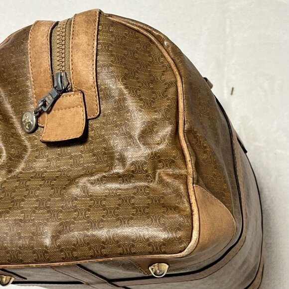 Celine Boston Bag Brown Macadam Pattern - Picture 7 of 10